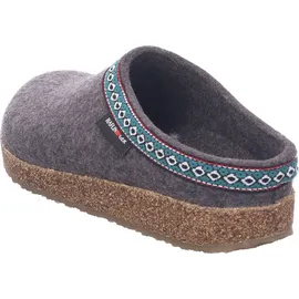 HAFLINGER Grizzly Franzl Filzpantoffel Hausschuh Filzclog Anthrazit, Gr. 37