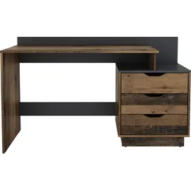 byLIVING Schreibtisch Belfast Eiche Old Wood Nachbildung / Anthrazit