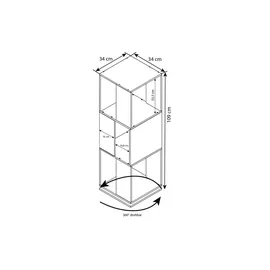 VCM Aktenregal Stifta L 34 x 34 x 74 cm Weiß