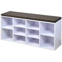 Hti-Living Schuhbank 10 Fächer 1-tlg. weiß