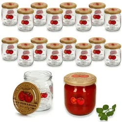 18er Set Tomato Sturzglas 425ml Einmachglas + TO82 Deckel Vorratsgläser einkochen