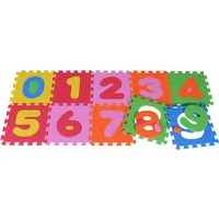 Knorrtoys Puzzlematte Zahlen 0-9 10-tlg. 21001 - Bodenpuzzle Spielmatte Spielteppich Schaumstoffmatten 10 Matten, 26 Teile