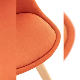 CLP 4er Set Esszimmerstuhl Linares Kunststoff I Stoff I Samt I Cord I Lederoptik I Lehnstuhl Mit Holzgestell