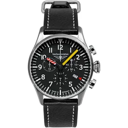 Chronograph BAUHAUS "Instrument", schwarz, Armbanduhren, Herren, Quarzuhr, Armbanduhr, Herrenuhr, Made in Germany, analog, Tag