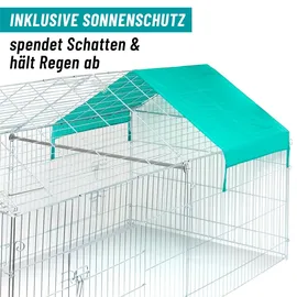 Kerbl Freilaufgehege inkl. Sonnenschutz 220 x 103 x 103 cm verzinkt