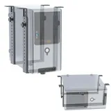 Ricoo Computer PC Halterung unter Schreibtisch Höhenverstellbar Rechner Aufhängung für Untertisch bis 35 kg Server Rack Gehäuse TRH02-B Tischhalterung Montage Computer-Halterung Halter Flexibel