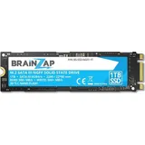 BRAINZAP 1TB 1000GB M.2 NGFF SATA III SSD 6 GBit/s - 550MB/s Lesen 500MB/s Schreiben Solid State Drive
