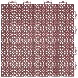 Andiamo Kunststoff-Fliesen Terra Sol, Terrassenfliesen, wetterfest, Made in Switzerland, Set, 7 St., erhältlich mit 7 Stück (1 qm), 14 Stück (2 qm) oder 35 Stück (5 qm), Klickfliesen, 38x38 cm, Balkon Bodenbelag, UV-beständig orange