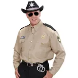 Sheriff-Hemd für Herren Kostüm Police Cop Highway Patrol Polizei Polizist Ranger Uniform USA, Größe:M/L