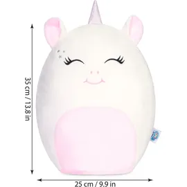 squishbrubies Emily das Einhorn - 35 cm Kuscheltier - Superweiches Stofftier - Plüschtier zum Kuscheln, Verschenken und Sammeln - Weiß und Pink - Rosa