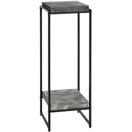 Mendler Blumentisch HWC-K71, Blumenregal Beistelltisch Pflanzregal, MVG-zertifiziert MDF Metall ~ dunkelgrau, 101cm