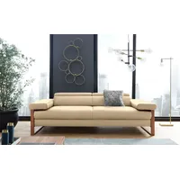 W.SCHILLIG 2,5-Sitzer finn, German Design Award 2016, Fußgestell Nussbaum natur, Breite 230 cm beige