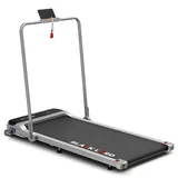 BLACK LORD Faltbares Walking Pad Laufband, 2 in 1 Elektro Home Office Laufband für Joggen und Laufen, Neigung, 3.2HP/2.2HP Fitnessgerät, Silber - Silber