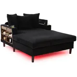 Lvhom Relaxliege, Schwarz, Textil, 129x70x170 cm, Wohnzimmer, Sessel, Relaxliegen
