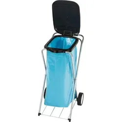 Abfallsammler 1x 120 l fahrbar mit Deckel schwarz