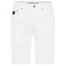 Bruno Banani Jeansshorts BRUNO BANANI "Hutch-Shorts", Herren, Gr. 32, Länge 32, weiß, Denim/Jeans, Obermaterial: 98% Baumwolle, 2% Elasthan, unifarben, normal kurz, Jeans Jeansshorts, gerade geschnittene kurze Beine, niedrige Leibhöhe