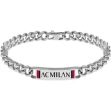 AC Milan Armband aus Edelstahl 316L mit Emaille, Taglia Unica, Edelstahl, Keine