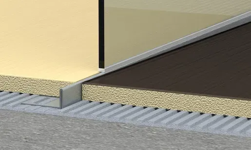 Leist Links Havos Gebürstet, Edelstahl, Länge 100 cm, Kantenhöhe 10 mm, SPNRZK10100L