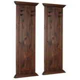 Home Affaire Garderobenpaneel Rustic 2 Stück Kiefer Braun