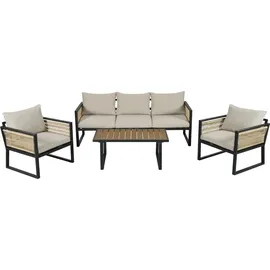 stilvora Gartenlounge Set 4-tlg. Beige