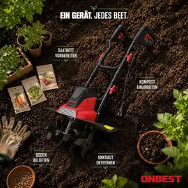 onbest Gartenfräse Elektro T1545