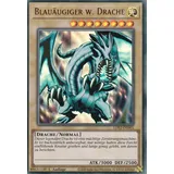LDS2-DE001 - Blauäugiger w. Drache - Ultra Rare - DE - im Set mit Ultrapro Toploader - Yugioh