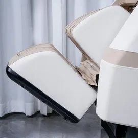 360Home Massagesessel Kunstleder 73 x 106 x 140 cm Weiß mit Heizfunktion