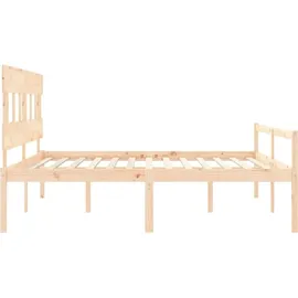 vidaXL Seniorenbett mit Kopfteil 200x200 cm Massivholz