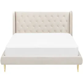 Beliani Polsterbett 160 x 200 cm Beige