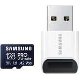 Samsung PRO Ultimate 128 GB microSD-Speicherkarte mit USB-Kartenleser