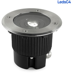 LEDS C4 LED Bodeneinbauleuchte GEA POWER IP65-IP67, rund  Ø130MM LED 6W 3000K AISI316- LEDS-55-9663-CA-CL