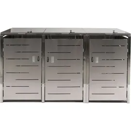 MCW Mülltonnenverkleidung E83 197 x 80 x 116 cm silber