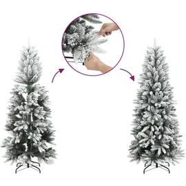 vidaXL Künstlicher Weihnachtsbaum Beschneit 180 cm PVC&PE