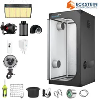 Smart Growbox Komplettset 80x80x160cm Gewächshaus 100W LED Licht + Filter Sets