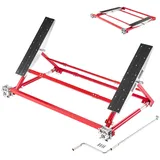 VEVOR Tragbare Hebebühne 2000 kg Tragkraft, Stahlkonstruktion mit Schnellheber & 585 mm Max. Hubhöhe & Verstellbarer Breite & Räder, Hebevorrichtung für Pkw Kleintransporter, für Garage Werkstatt