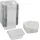 Relaxdays Aluschalen mit Deckel 260 ml Aluminium silber