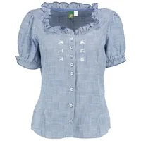 OS-TRACHTEN Trachtenbluse Zerado blau 38
