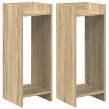 vidaXL Pflanzenständer mit Regal 30 x 30 x 80 cm Farbe Sonoma-Eiche