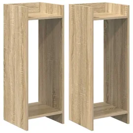 vidaXL Pflanzenständer mit Regal 30 x 30 x 80 cm Farbe Sonoma-Eiche