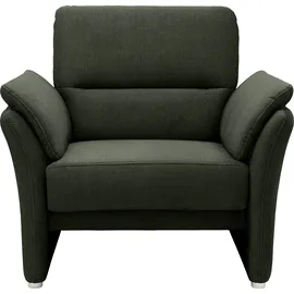 DOMO collection Sessel DOMO COLLECTION "Pina elegant und zeitloser Clubsessel, bequemer Cocktailsessel", grün (dunkelgrün), B:99cm H:95cm T:88cm, 100% Polyester, Sessel, Sessel, Hoher Sitzkomfort, Luxus-Microfaser weich, dunkelgrün