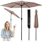 OEM Faltbarer Gartenschirm Ø 300 cm Beige