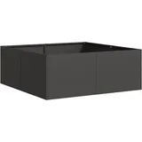 vidaXL Pflanzkübel Schwarz 80x80x30 cm Stahl, Pflanzschale, Garten-Garten-Pflanzkübel, Outdoor-Pflanzgefäß, Hochbeet, Pflanzgefäß, Blumenkasten
