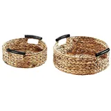 Kobolo Tablett Serviertablett Dekotablett | Wasserhyazinthe - 2er Set