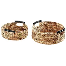 Kobolo Tablett Serviertablett Dekotablett | Wasserhyazinthe - 2er Set