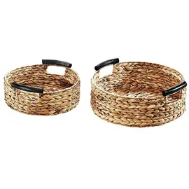 Kobolo Tablett Serviertablett Dekotablett | Wasserhyazinthe - 2er Set