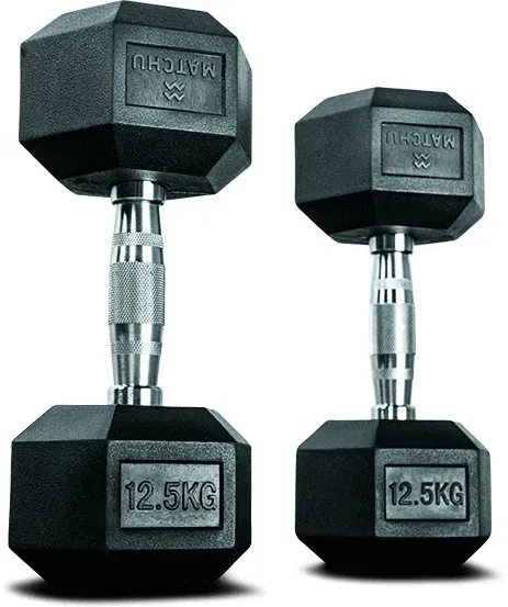 Matchu Sports Hexagon Hantel 12,5 kg