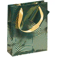 Clairefontaine 5x, Geschenktasche Medium Geo gold/grün, 17x6x22 cm Grün