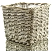 Van der Leeden Rattan Übertopf 33 x 30 cm Grau