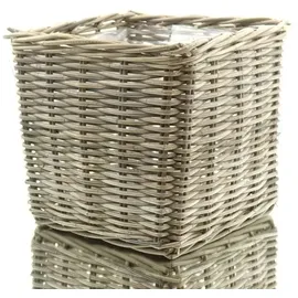 Van der Leeden Rattan Übertopf 33 x 30 cm Grau