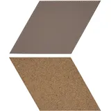 FreeForm CONNECT - Untersetzer Diamant taupe, Kunstleder/Kork, Maße: 22 x 17 cm